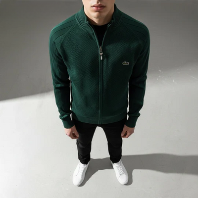 Felpa con zip testurizzata da uomo LC - SALDI DI LIQUIDAZIONE