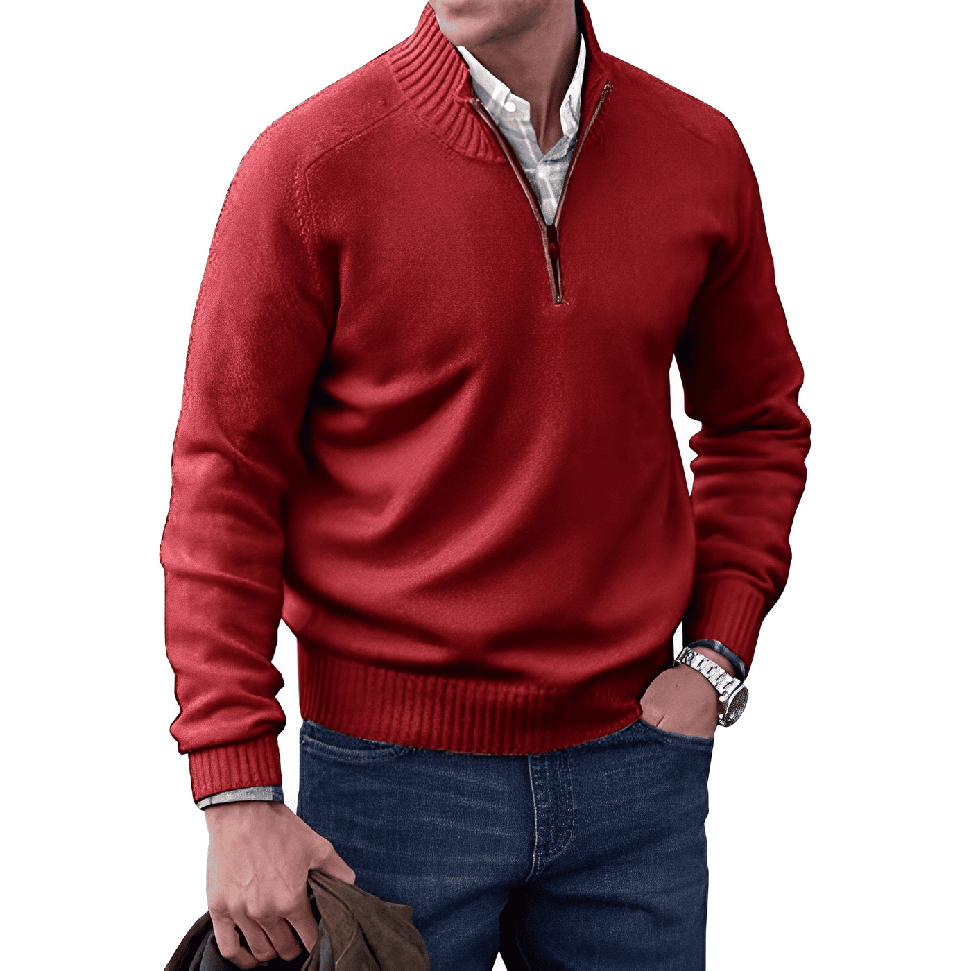 JERSEY | Maglione invernale zip confortevole ed elegante