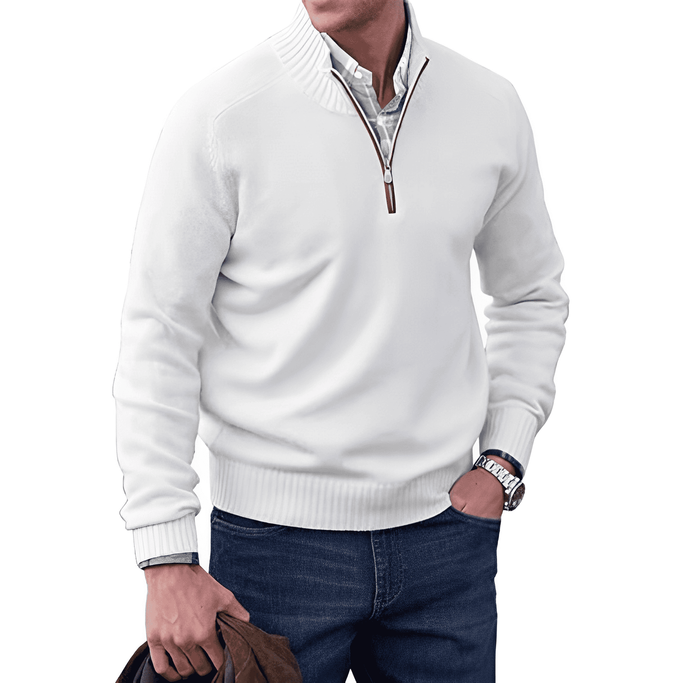JERSEY | Maglione invernale zip confortevole ed elegante