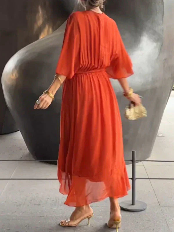 GINEVRA | Abito Lungo Elegante con Scollo Femminile