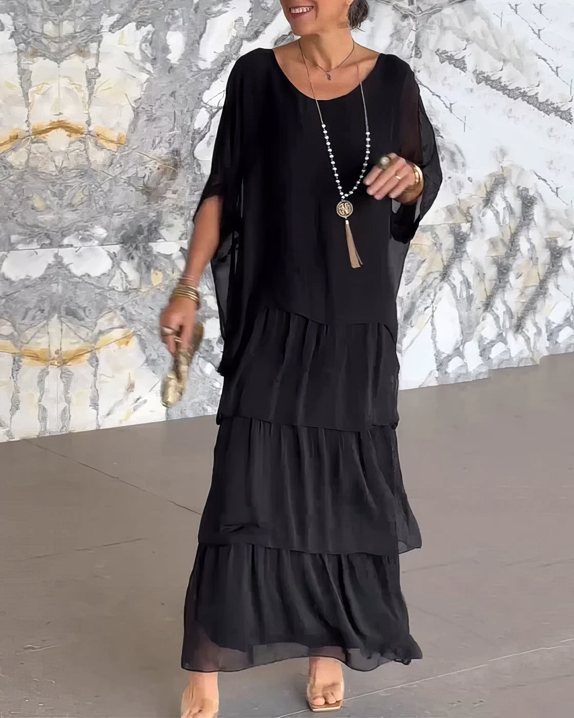 Caroline | Elegante Abito Maxi Confortevole per Tutte le Occasioni